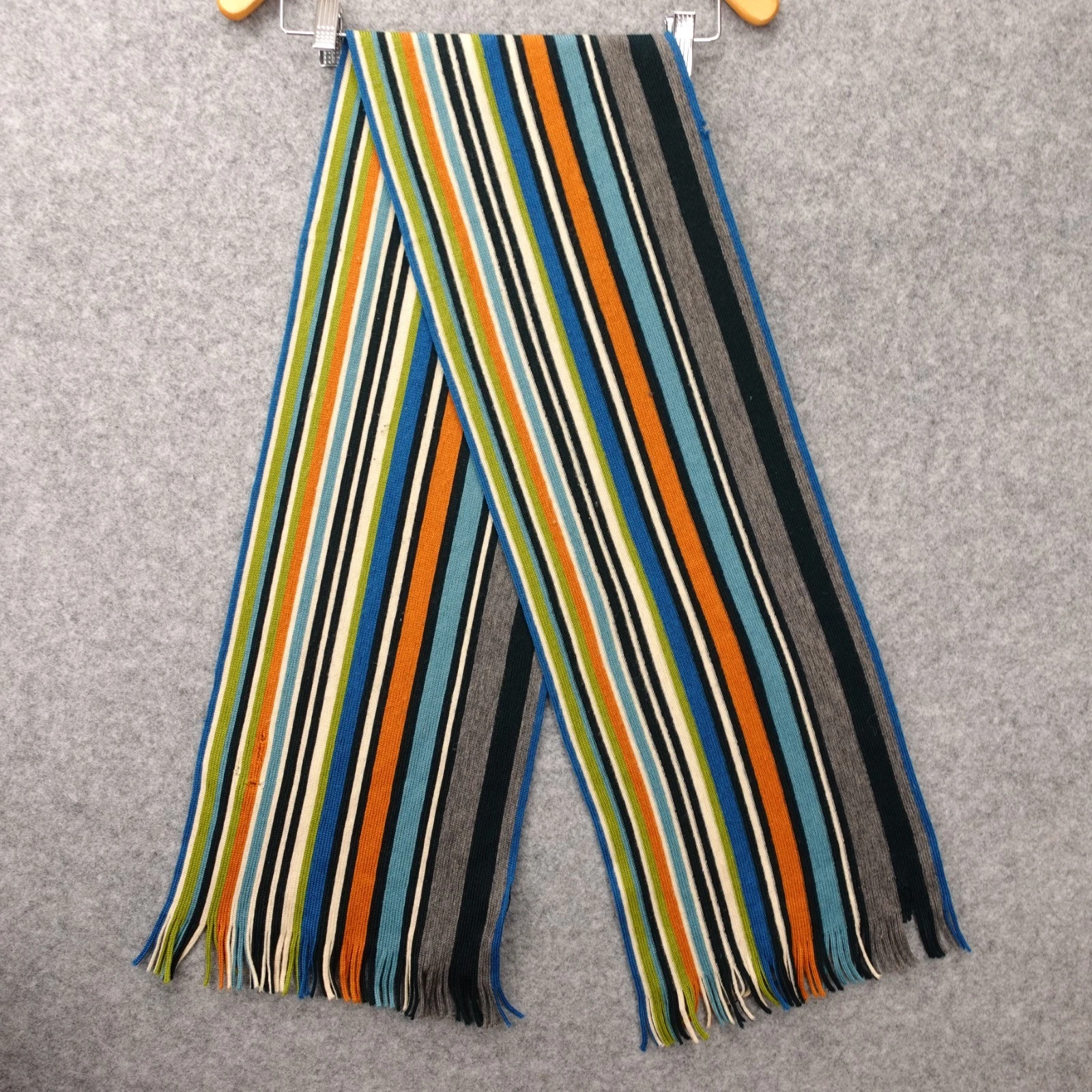 Italian Wool Scarf Womens Vertical Stripe ALTEA Knitted Fringed Winter 26x162
Opens in a new window 
