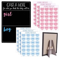 Juvale Boy or Girl Voting Board - Interactive Gender Guessing - Black