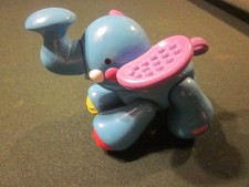 Fisher Price Blue Elephant Amazing Animals Sensory Jointed Click Clack Toy