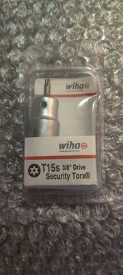 Wiha 70113 Security Torx  Bit Socket, T15s x 42mm Made in Germany