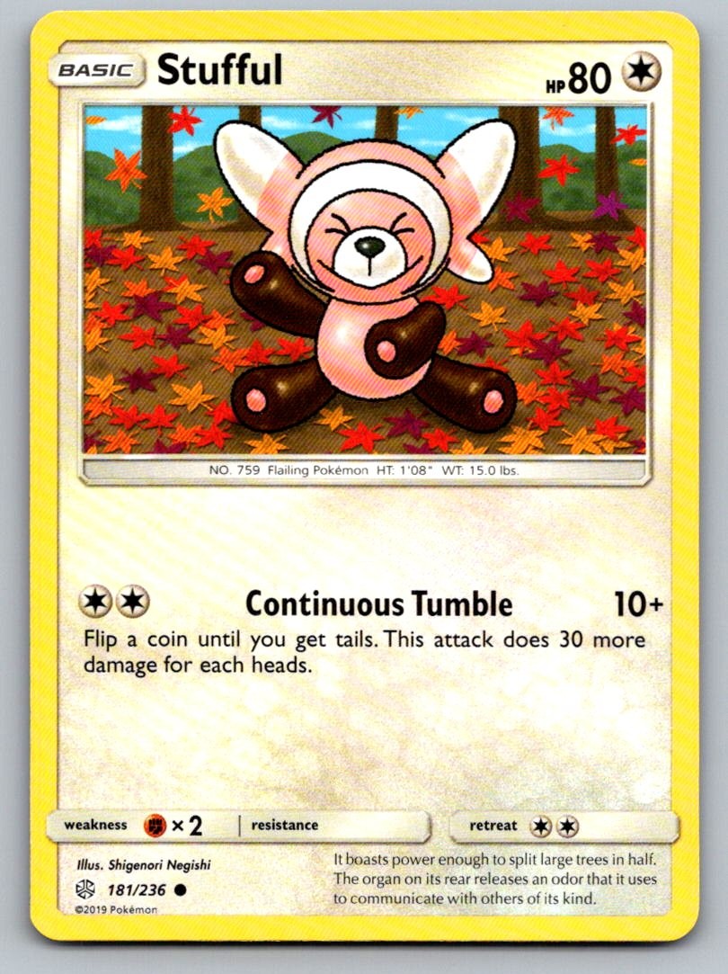Stufful 181/236 Common Cosmic Eclipse Pokemon Lightly Played
