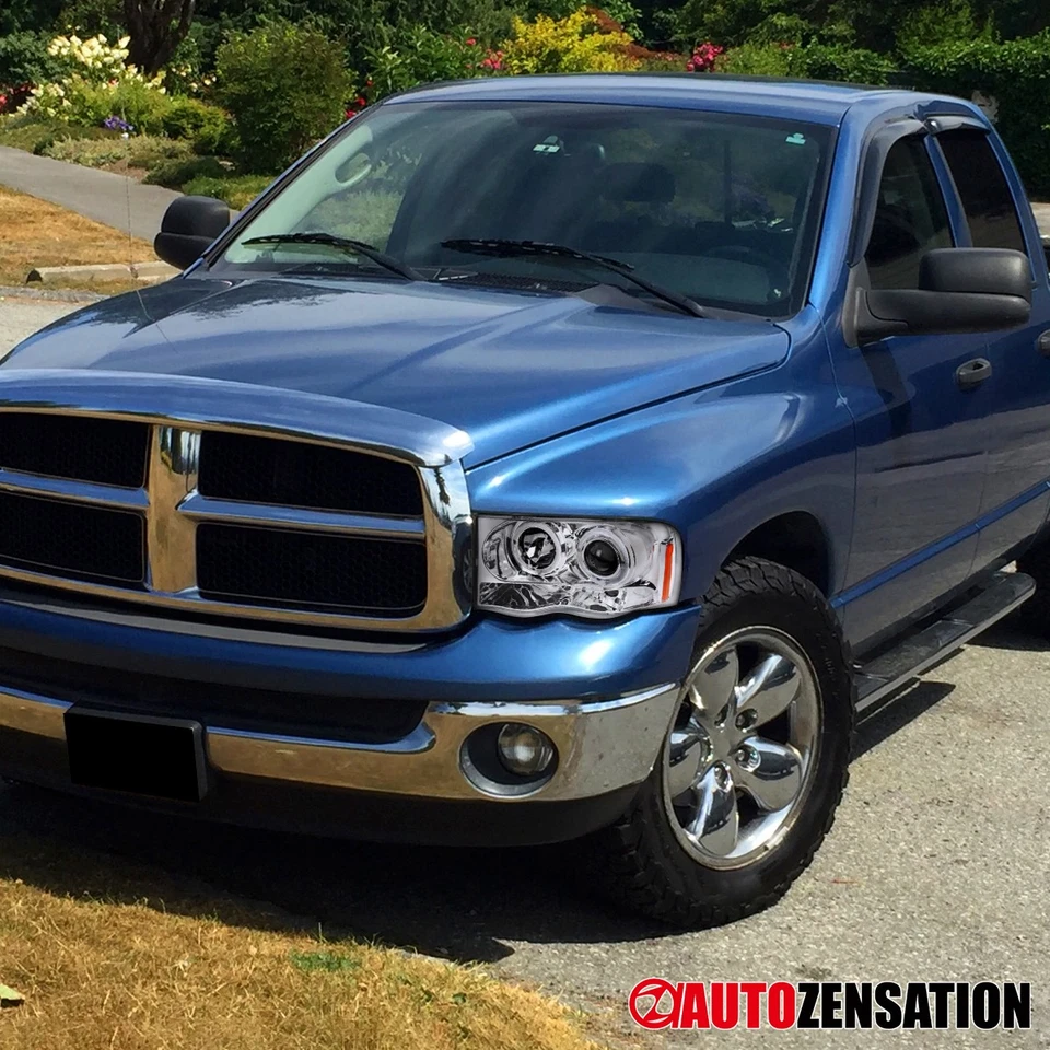 Fits 2002-2005 Dodge Ram 1500 2500 3500 LED Halo Projector Headlights Lamp 02-05 - Image 2 of 4