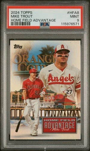 2024 Topps #HFA-8 Mike Trout Home Field Advantage PSA 9