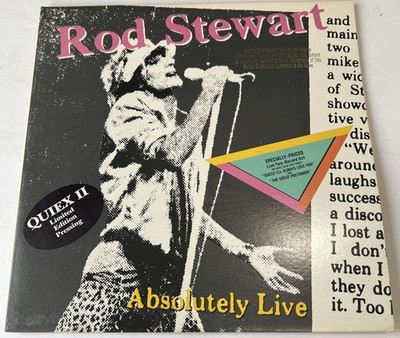 Rod Stewart - Absolutely Live 2xLp Warner Bros 1982 Quiex II Edition Promo nm