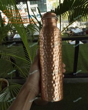 Gehämmerte Kupferflasche Ayurveda Kupfer Trinkflasche Bestes Kupfergefäß
