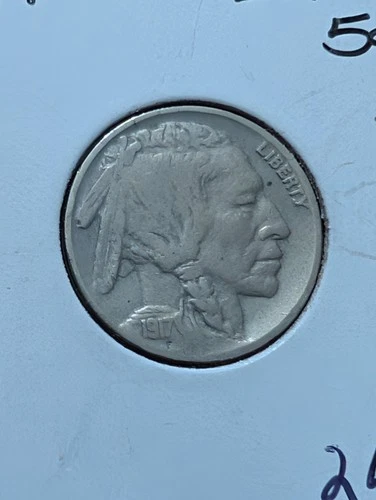 1917-P Buffalo Nickel - Actual Coin Shown - Extra Fine Condition