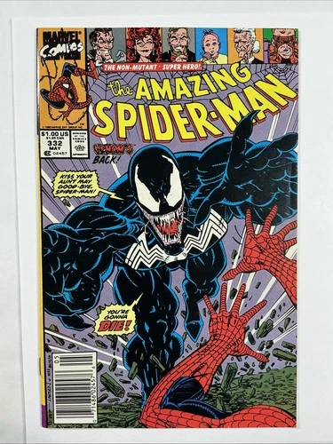 The Amazing Spider-Man #332 VF, Venoms Back! 1990 Marvel Comics Newsstand