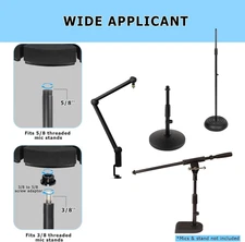 Multi Microphone Holder Hold up to 6 Microphones Wired Wireless Mic Holder Stand