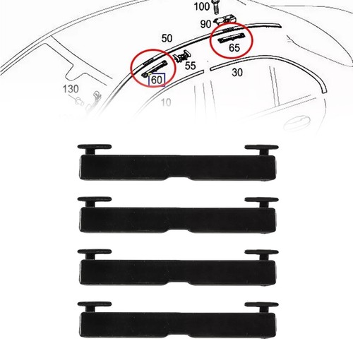 Cache de raccordement moulure galerie de toit de remplacement pour MERCEDES pour CLA W117 1319 - Photo 3/7