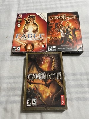 Lot Of 3 PC CD Games Tested Fable Gothic 2 Dungeon Siege 2 Mature Complete