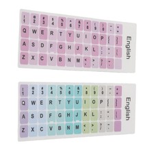 2pcs Keyboard Stickers Waterproof English Language Keycaps Stickers For Laptop