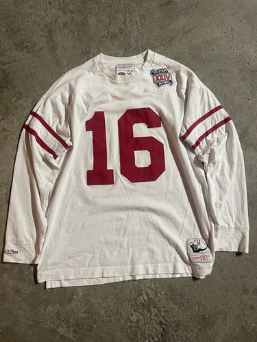 Mitchell & Ness Men’s Superbowl XXlV 49er’s Joe Montana Long Sleeve Shirt Sz XL