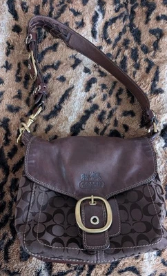 Coach Brown Signature Handbag for sale - eBay