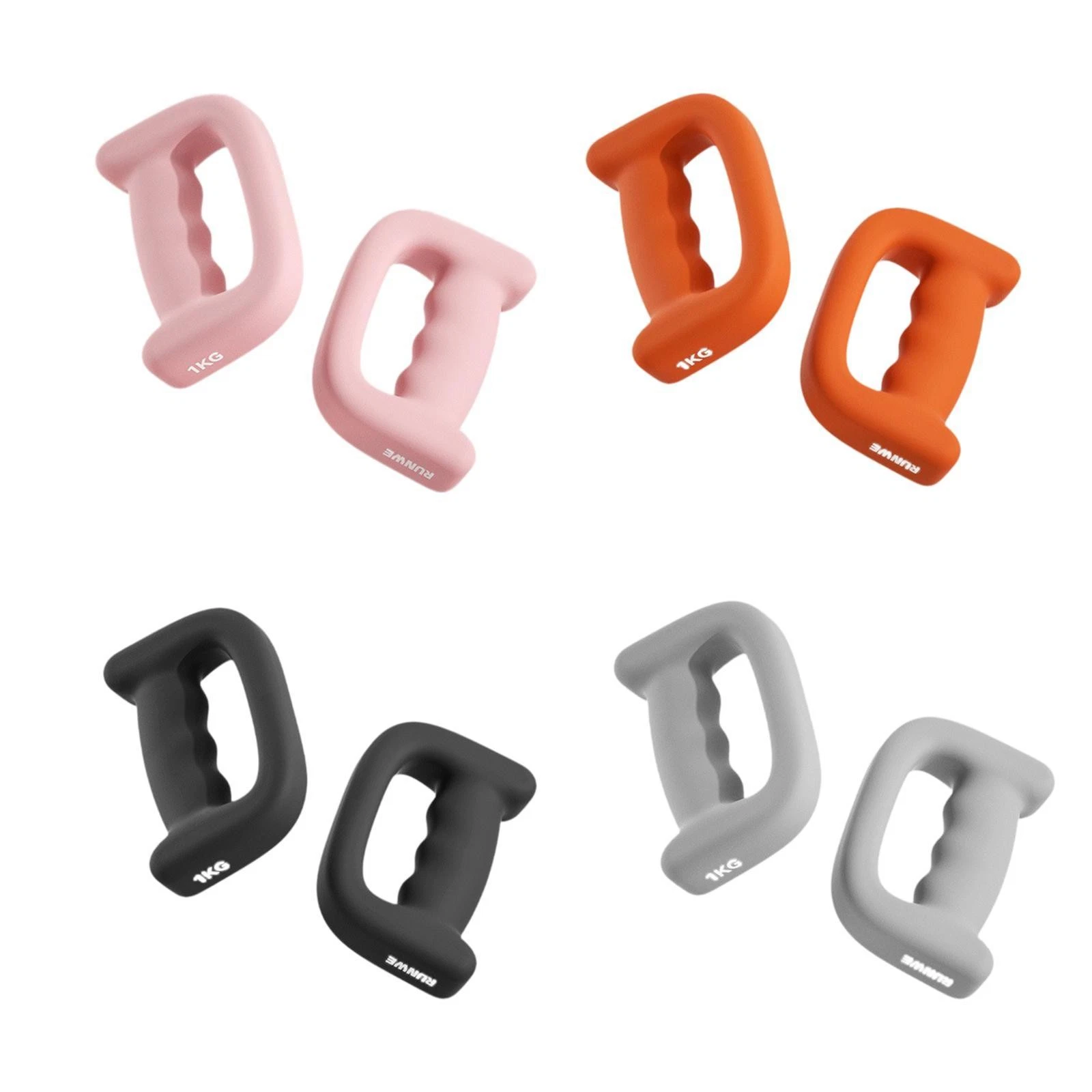 2 Pieces Boxing Dumbbell Hand Weight 1kg for Men Women Comfortable Ergonomic