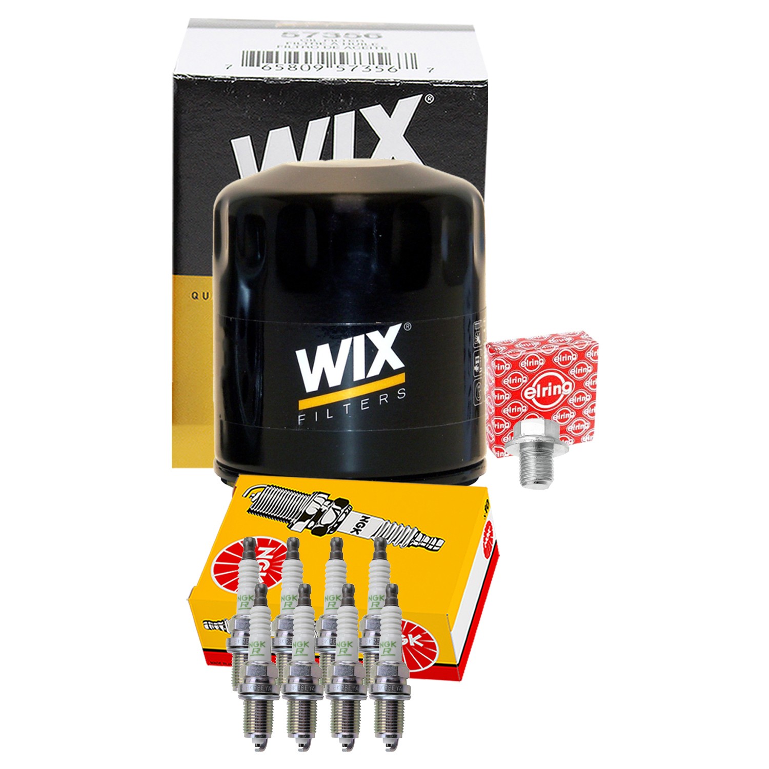 Wix Engine Oil Filter  NGK 8 V-Power Spark Plugs kit for Sequoia Tundra 4.7L V8