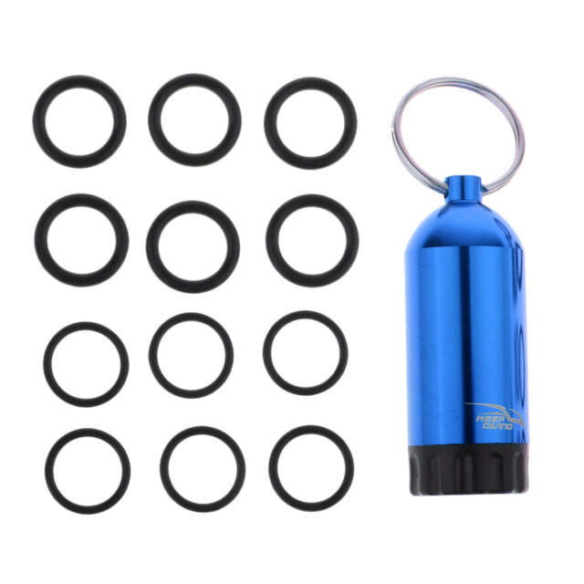 Blue Innovative Scuba Concepts Diving Tank O-Ring Dive Kit Keychain with Pick