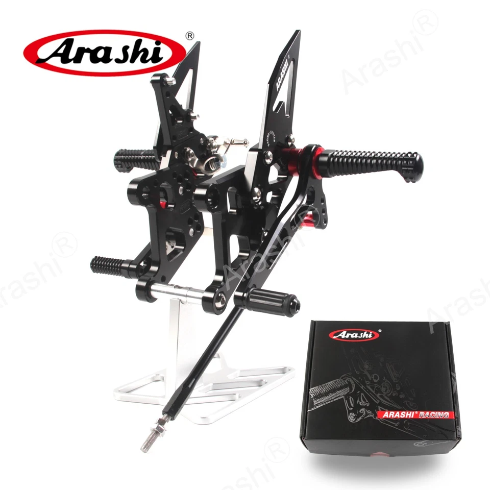 Reposapiés ajustables Arashi aptos para Honda CB300F CBR300R/ABS 2015-2023 Foto 2 de 4