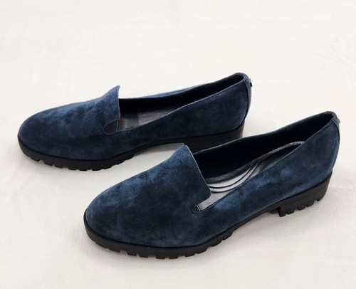 Easy Spirit Womens 7M Geneva Blue Suede Slip-on Loafer Tread Sole - Picture 3 of 9