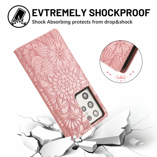 Flower Leather Flip Wallet Case For Samsung S24 Ultra S23+ S22 S21 S20 FE Note20 - Picture 42 of 42