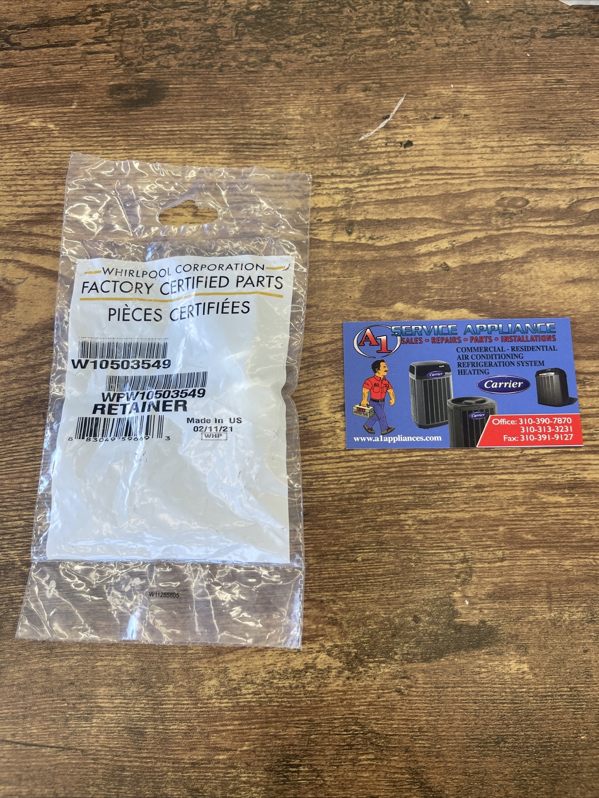 New OEM Whirlpool W10503549 Dishwasher Access Panel Retainer Fastener