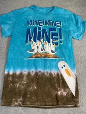 Disney’s Finding Nemo Mine Mine SHIRT SZ Small Funny Novelty Blue Tye Die y2k