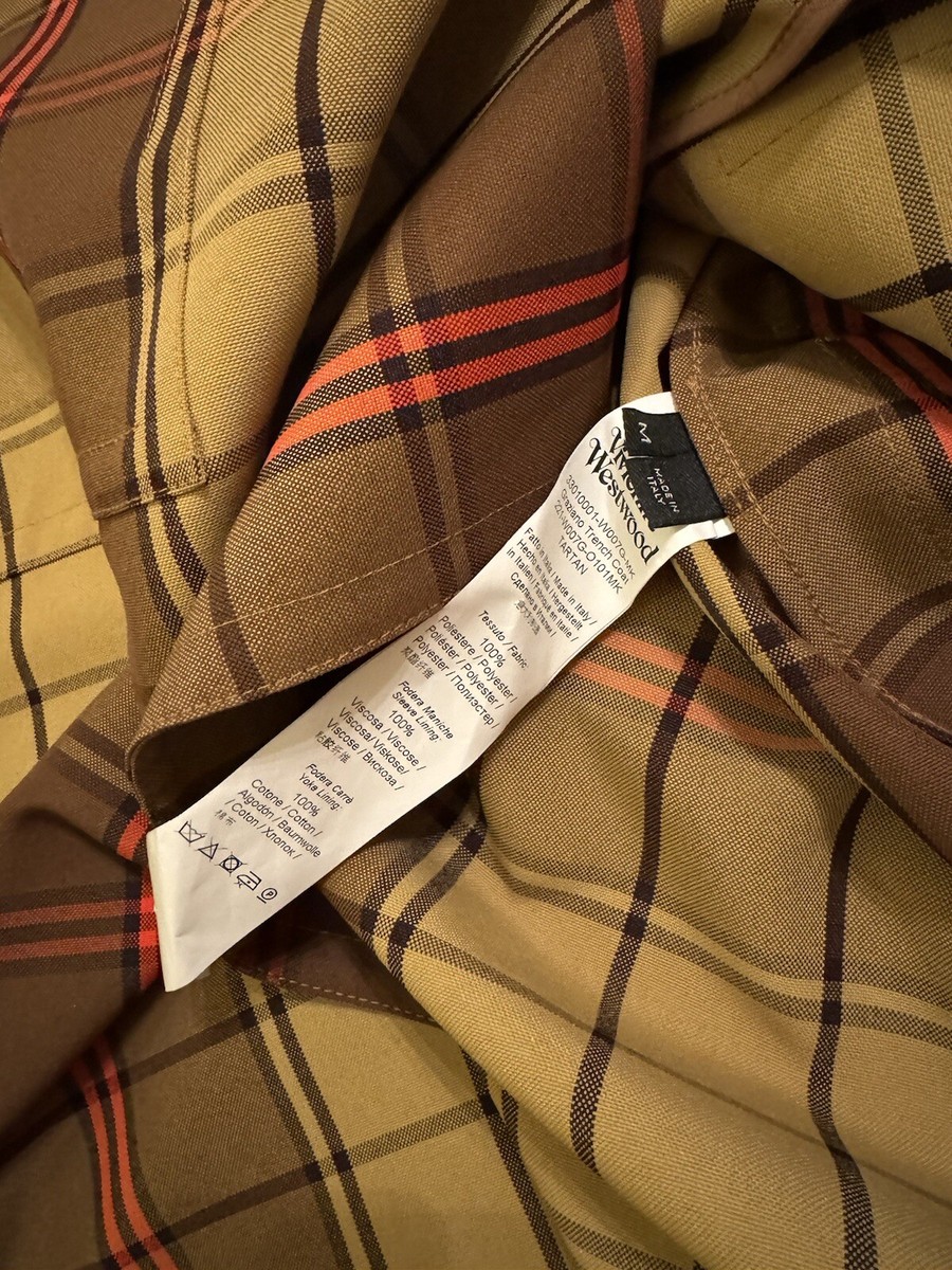 Vivienne Westwood Graziano Trench Coat Plaid Medium | eBay