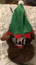 NEW CHRISTMAS HOLIDAY DOG ELF HAT WITH BEARD COSTUME ONE SIZE FOR SMALL DOGS