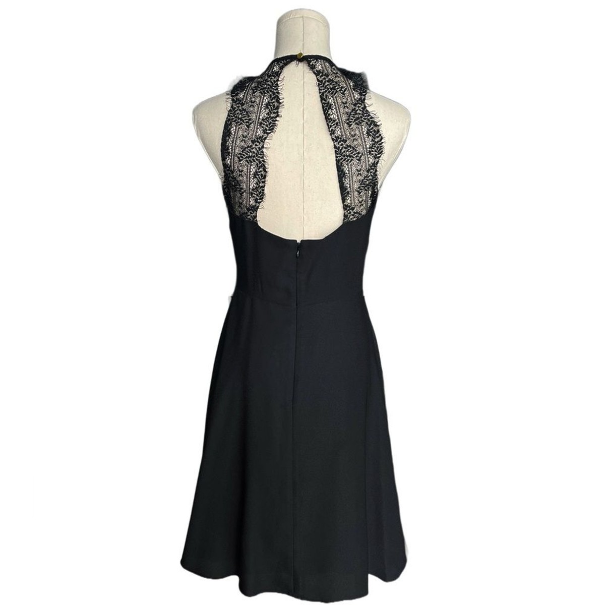 Cece Twist Front Black Halter Mini Dress with Lace Back - NEW WITH TAGS |  eBay