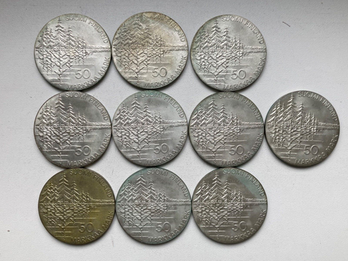 Finland 50 Markkaa 1985 Kalevala Silver Coin !!! Price for 1 pcs - Picture 2 of 2
