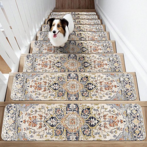 Non-Slip Carpet Stair Treads, Rubber Safety Mats for Wooden Steps, Reusable - Picture 9 of 87