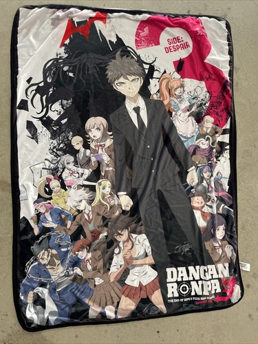 DANGANRONPA 3 KEYART SUBLIMATION THROW BLANKET Gray Anime Manga Pre Owned 56x40 - Bild 2 von 10