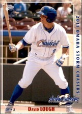 2011 Omaha Storm Chasers Multi-Ad #10 David Lough Akron Ohio OH Baseball Card