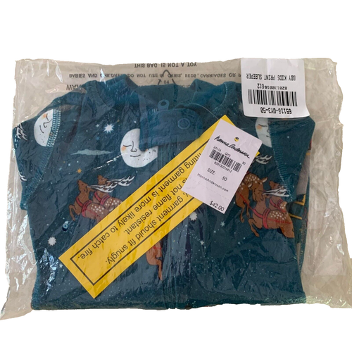 HANNA ANDERSSON Organic Cotton "SANTA" Pajama, 0-6 Months, 50 cm.  Great Gift! - Picture 17 of 17