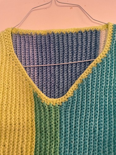 Handmade Crochet Tank Top Cropped Summer Festival Multi-color Size small/med new - Picture 5 of 10