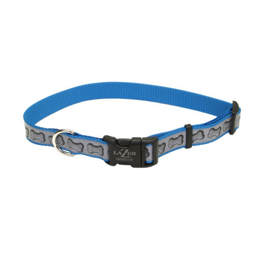 Lazer Brite reflektierendes verstellbares Hundehalsband türkis; - Bild 1 von 1