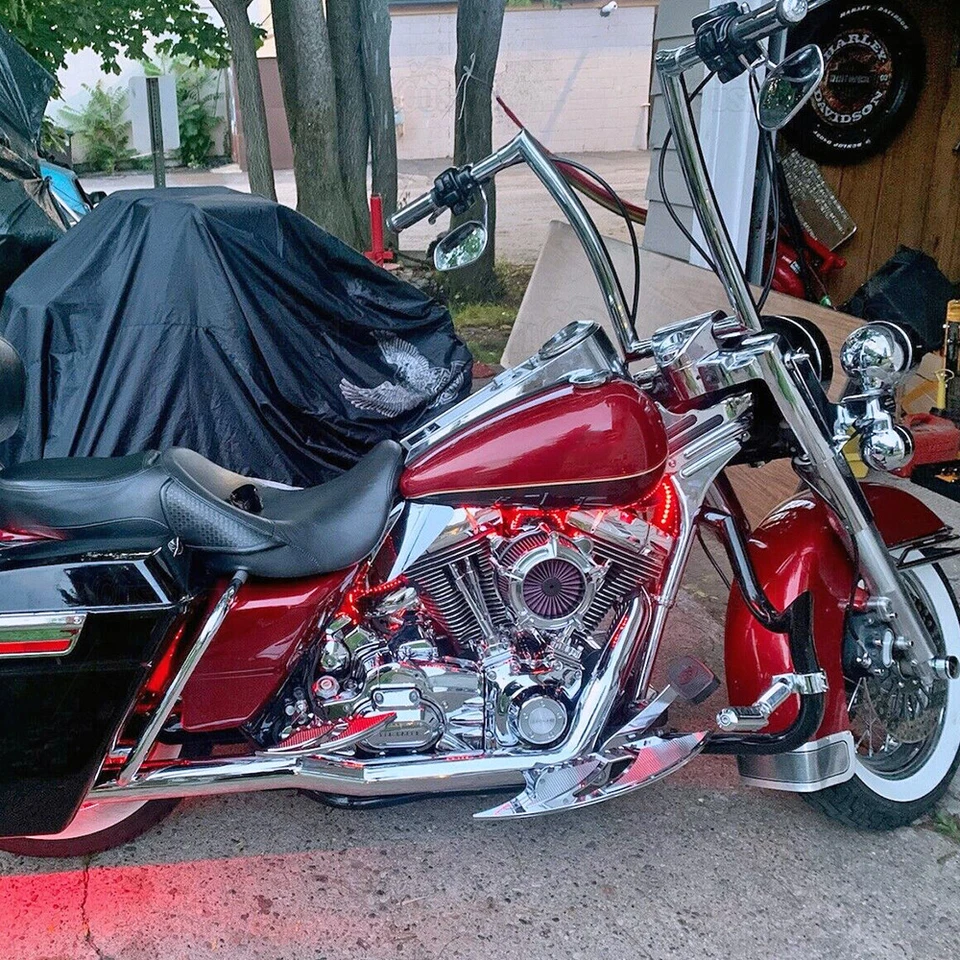 Manillar de 1-1/2" para Harley 12"" 14"" 16"" 18"" Rise Meathook Ape Hanger Foto 2 de 4