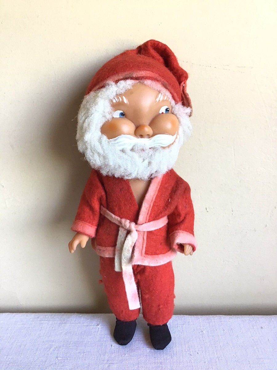 SANTACLAUTCH 1996年製 赤 Vintage Mid Century Modern Plastic Smiling Big Cheeks Santa Clause