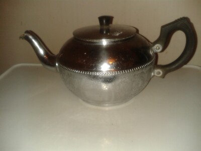 Vintage NCJ Ltd. Sona Chrom. Aluarbeiten. Stratford Teekanne. (A13)