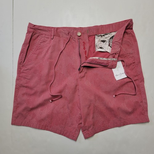 ROBERT GRAHAM Size 36 Waist Rose Red Men's Shorts Drawstring Chennin Blanc NWT