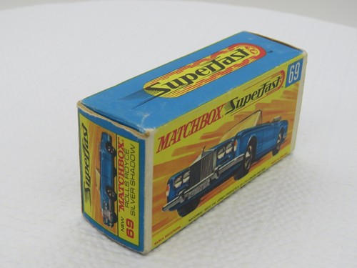 1969 Lesney Matchbox Superfast #69 Rolls Royce Silver Shadow Coupe w/Orig. Box - Picture 8 of 10