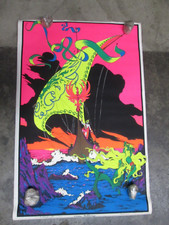 The Viking 1971 black light poster vintage psychedelic C2339