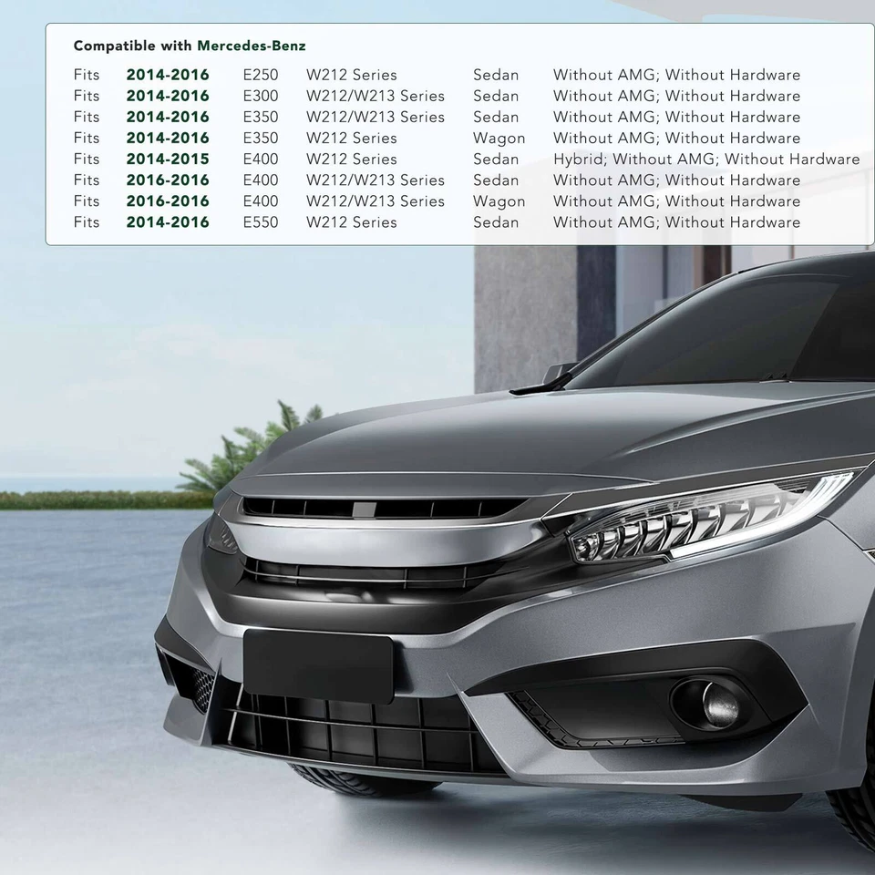 Soporte de matrícula delantero para Mercedes-Benz E250 E300 E350 E400 E550 2014-2016 Foto 2 de 4