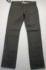 PRPS Demon Mens Black Button Fly Cotton Slim Straight Jeans  NWT  32 x 32  $200