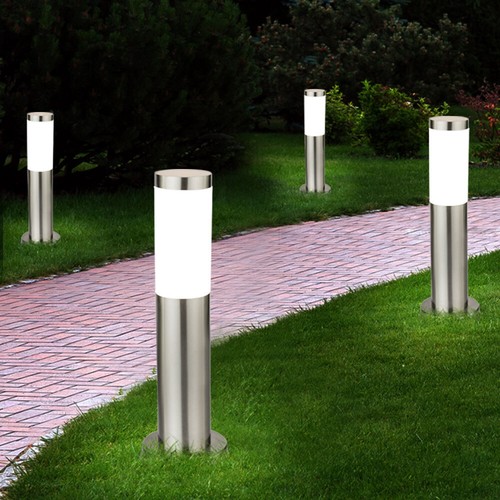 4x Gartenlampen Sockelleuchte Wegelampen Aussen Stehlampe E27 Edelstahl Terrasse - Bild 10 von 12