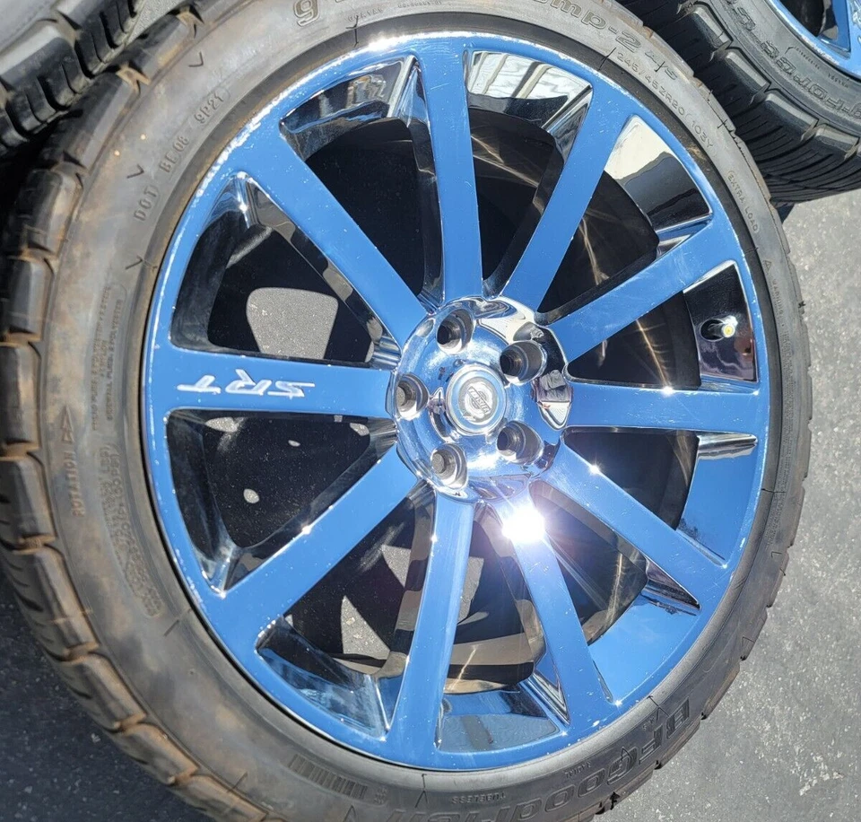 1) 2005-2010 Chrysler 300 OEM CHROME Wheel SRT8 20" FACTORY 10 Spoke RIM Foto 3 de 4