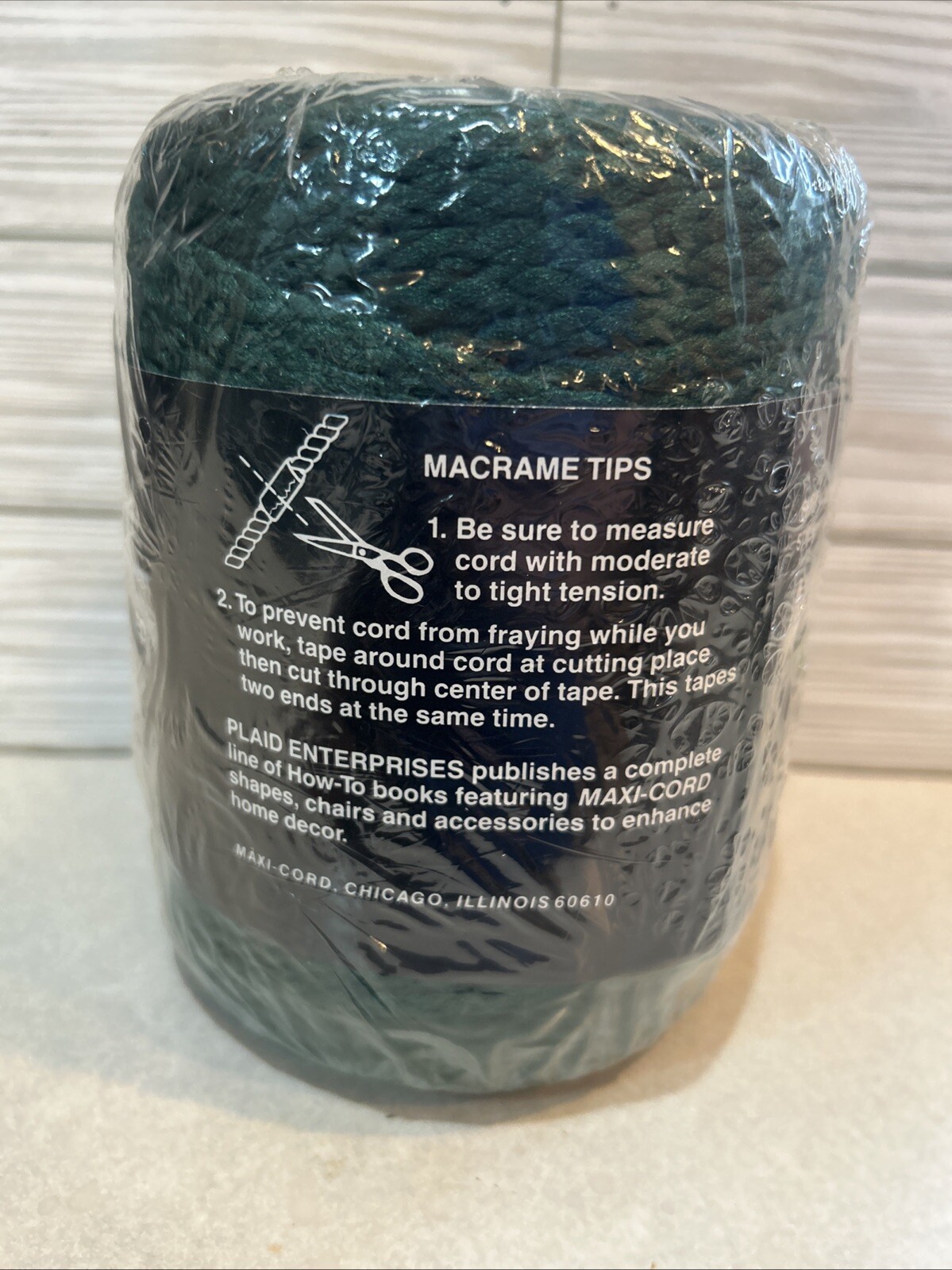 Maxi-Cord Braided Polypropylene Macrame Cord Crafts 6mm 100 Yards Dark Green