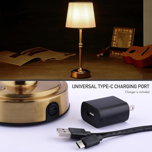 Cordless LED Table Lamp with Dimmer 3-Level Brightness Rechargeable Battery - Picture 6 of 7