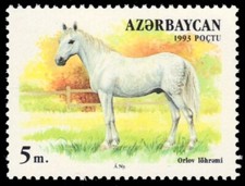 AZERBAIJAN 361 - Domestic Horses "Orlov Horse" (pb76297)