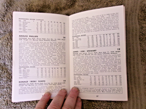 1966 Chicago Cubs guía de medios anuario programa Ernie Banks anuncio de béisbol Ron Santo - Imagen 16 de 22