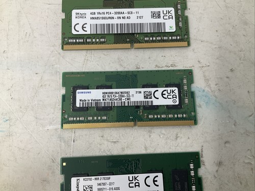 Lot of 5 4GB PC4-3200AA DDR4 1Rx16 SoDimm Laptop Memory RAM Used Read Desc - Picture 4 of 13